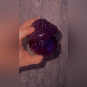 Purple galaxy mushroom jar
